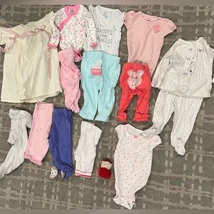 0-3 month girl lot of clothes and shoes